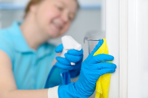 Deep cleaning equipment used on hard flooring in an E14 home or business