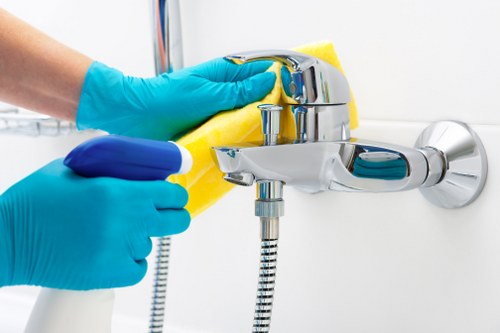 Deep oven cleaning service for a flat in E14