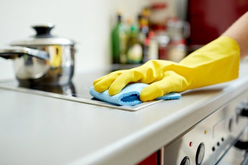 Local hard floor cleaning service working in a shared E14 building